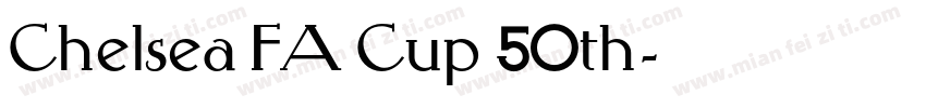 Chelsea FA Cup 50th字体转换